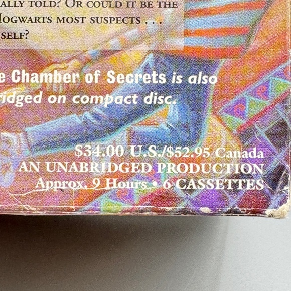 📚 Harry Potter Chamber of Secrets Jim Dale Audiobook 6 Cassette Tapes w/ Box - Picture 13 of 16